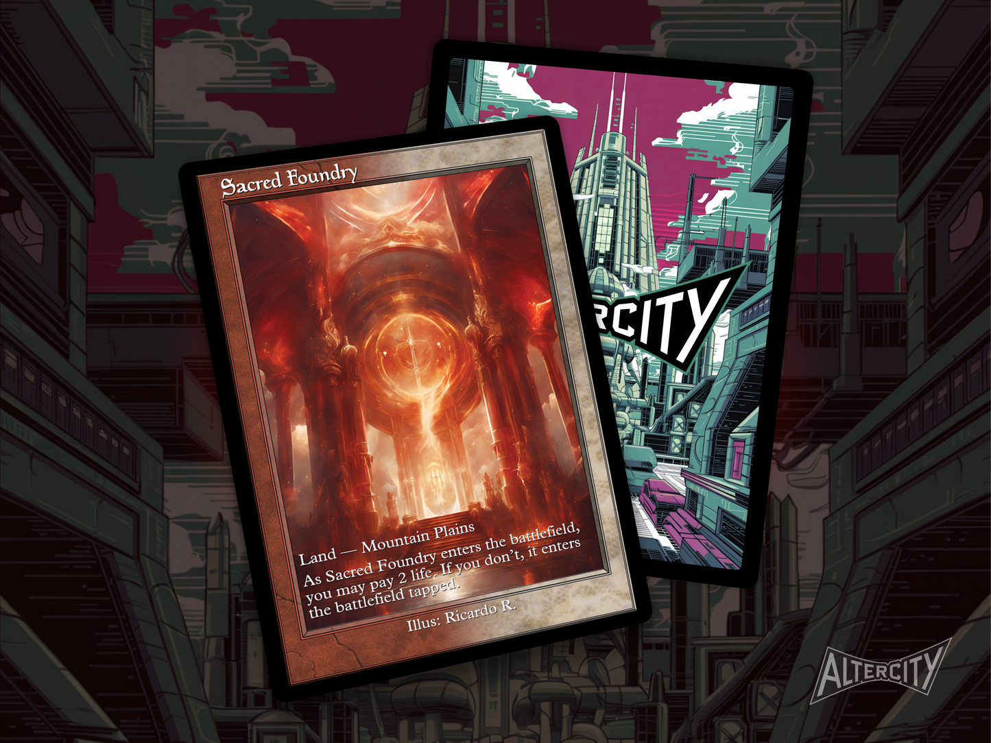Sacred Foundry (v2) - MTG Custom Cards, Commander alternate art - Magic MTG Alters Full Art