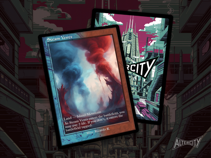 Steam Vents (v2) - Mtg Custom Cards, Commander, Edh and Cedh High Quality Altered Proxies