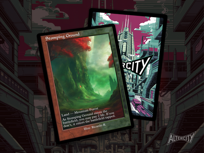 Stomping Ground (v2) - MTG Custom Cards, Commander alternate art - Magic MTG Alters Full Art