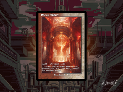 Sacred Foundry (v2) - MTG Custom Cards, Commander alternate art - Magic MTG Alters Full Art