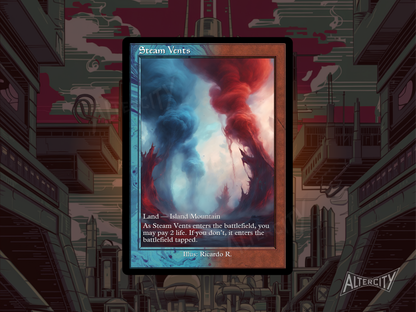 Steam Vents (v2) - Mtg Custom Cards, Commander, Edh and Cedh High Quality Altered Proxies
