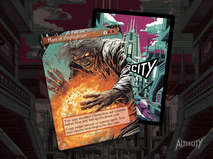 Flare of Duplication (v2) - MTG Custom Cards, Commander alternate art - Magic MTG Alters Full Art