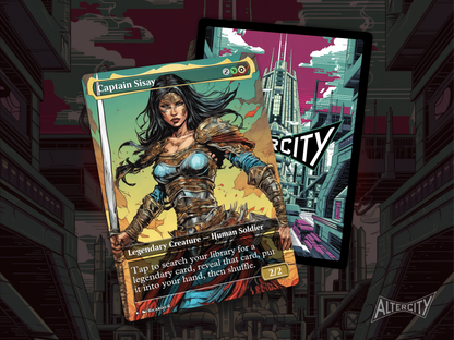 Captain Sisay (v2) - MTG Custom Cards , Commander alternate art - Magic MTG Alters Full Art