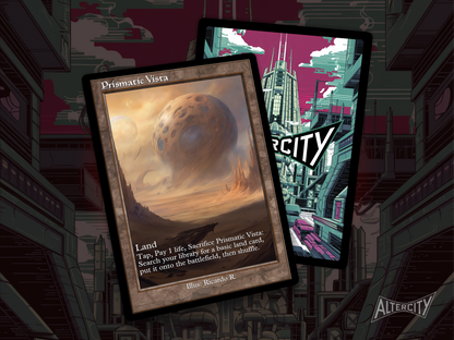 Prismatic Vista - MTG Custom Cards, Commander alternate art - Magic MTG Alters Full Art