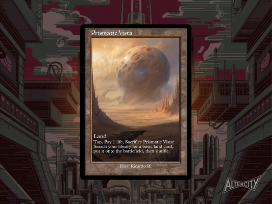 Prismatic Vista - MTG Custom Cards, Commander alternate art - Magic MTG Alters Full Art