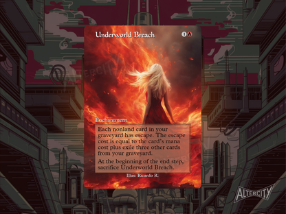 Underworld Breach (v2) - MTG Custom Cards, Commander alternate art - Magic MTG Alters Full Art