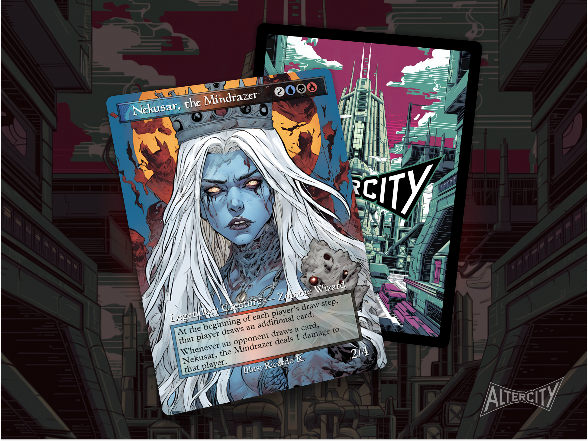 High-resolution Magic proxy of Nekusar, the Mindrazer for wheel and damage decks.