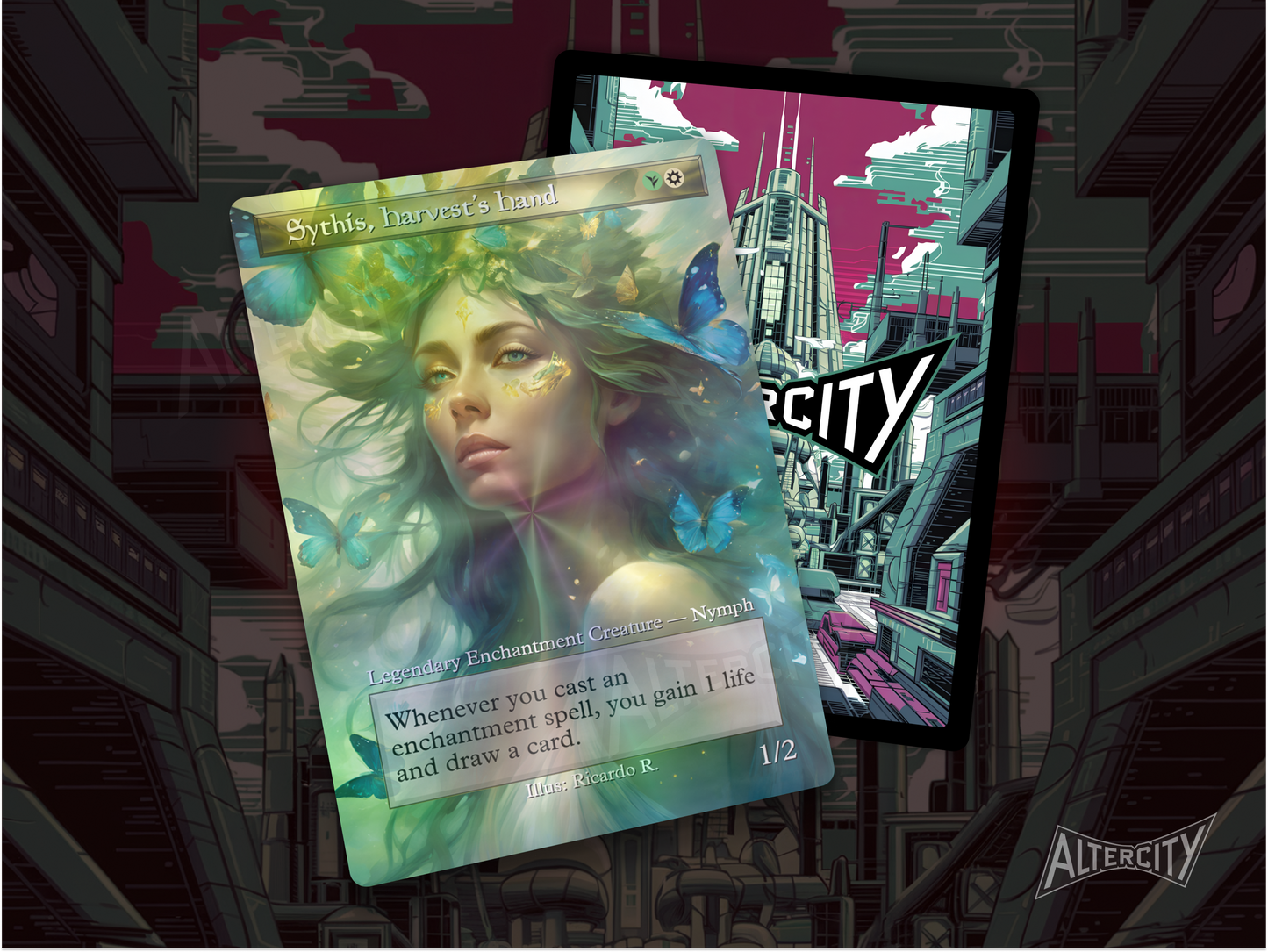 Sythis, Harvest's Hand - MTG Custom Cards , Commander alternate art - Magic MTG Alters Full Art
