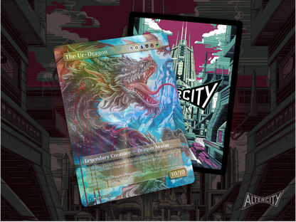 The Ur-Dragon (v4) - Full Art Borderless - MTG Custom Cards, Commander, Edh and Cedh High Quality Alters