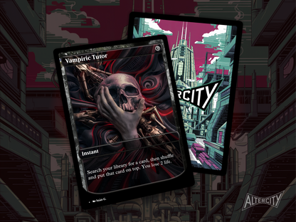 Vampiric Tutor (v1) - Full Art Alter - MTG Custom Cards, Commander, Edh and Cedh High Quality Alters