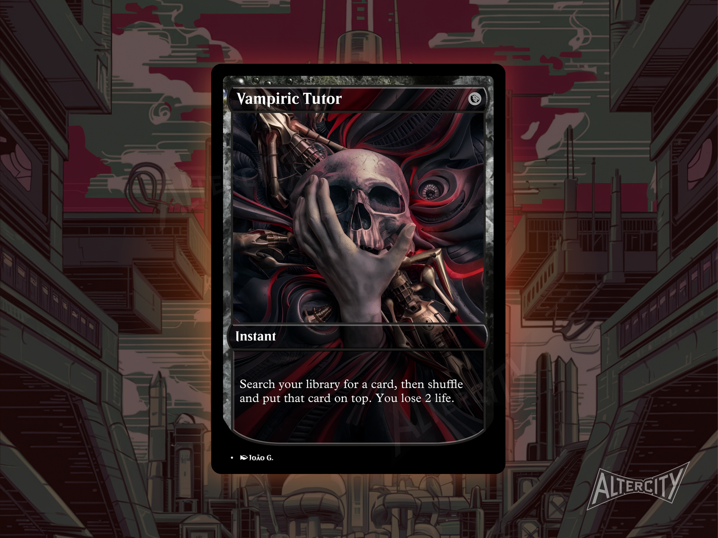 Vampiric Tutor (v1) - Full Art Alter - MTG Custom Cards, Commander, Edh and Cedh High Quality Alters