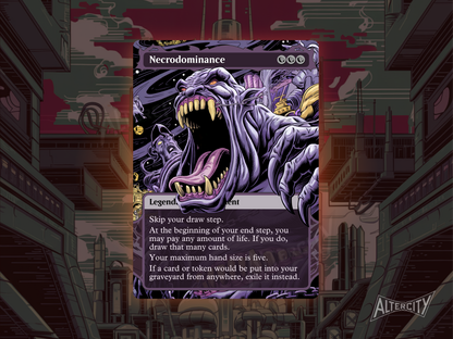 Necrodominance (v1) - Full Art Alter - MTG Custom Cards, Commander, Edh and Cedh High Quality Alters