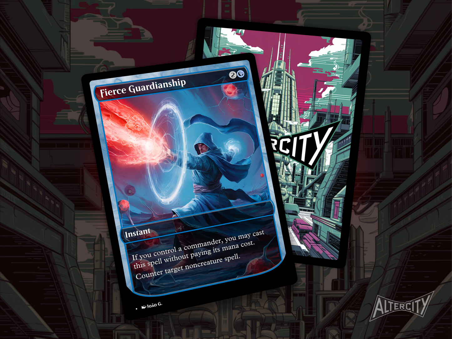 Fierce Guardianship (v1) - Full Art Alter - MTG Custom Cards, Commander, Edh and Cedh High Quality Alters
