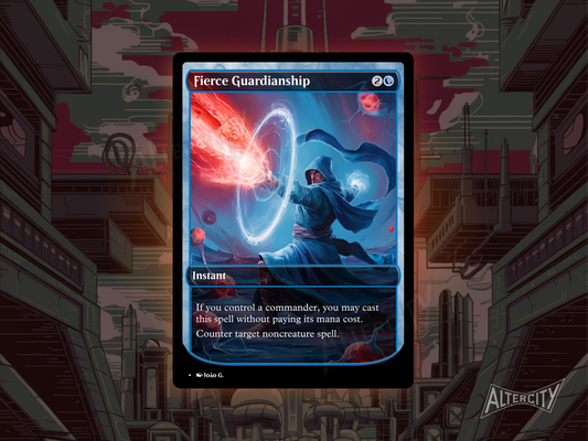 Fierce Guardianship (v1) - Full Art Alter - MTG Custom Cards, Commander, Edh and Cedh High Quality Alters