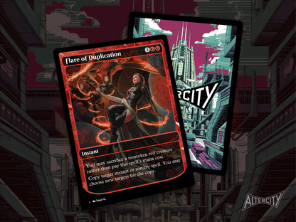 Flare of Duplication (v1) - Full Art Alter - MTG Custom Cards, Commander, Edh and Cedh High Quality Alters