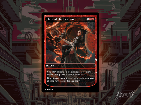 Flare of Duplication (v1) - Full Art Alter - MTG Custom Cards, Commander, Edh and Cedh High Quality Alters