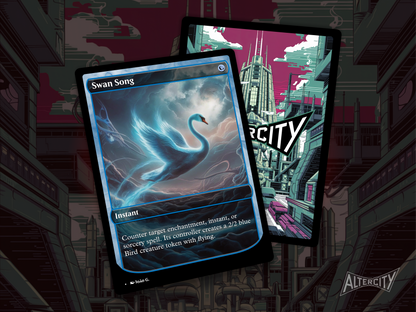 High-quality Magic proxy of Swan Song featuring elegant altered artwork and versatile counter magic.