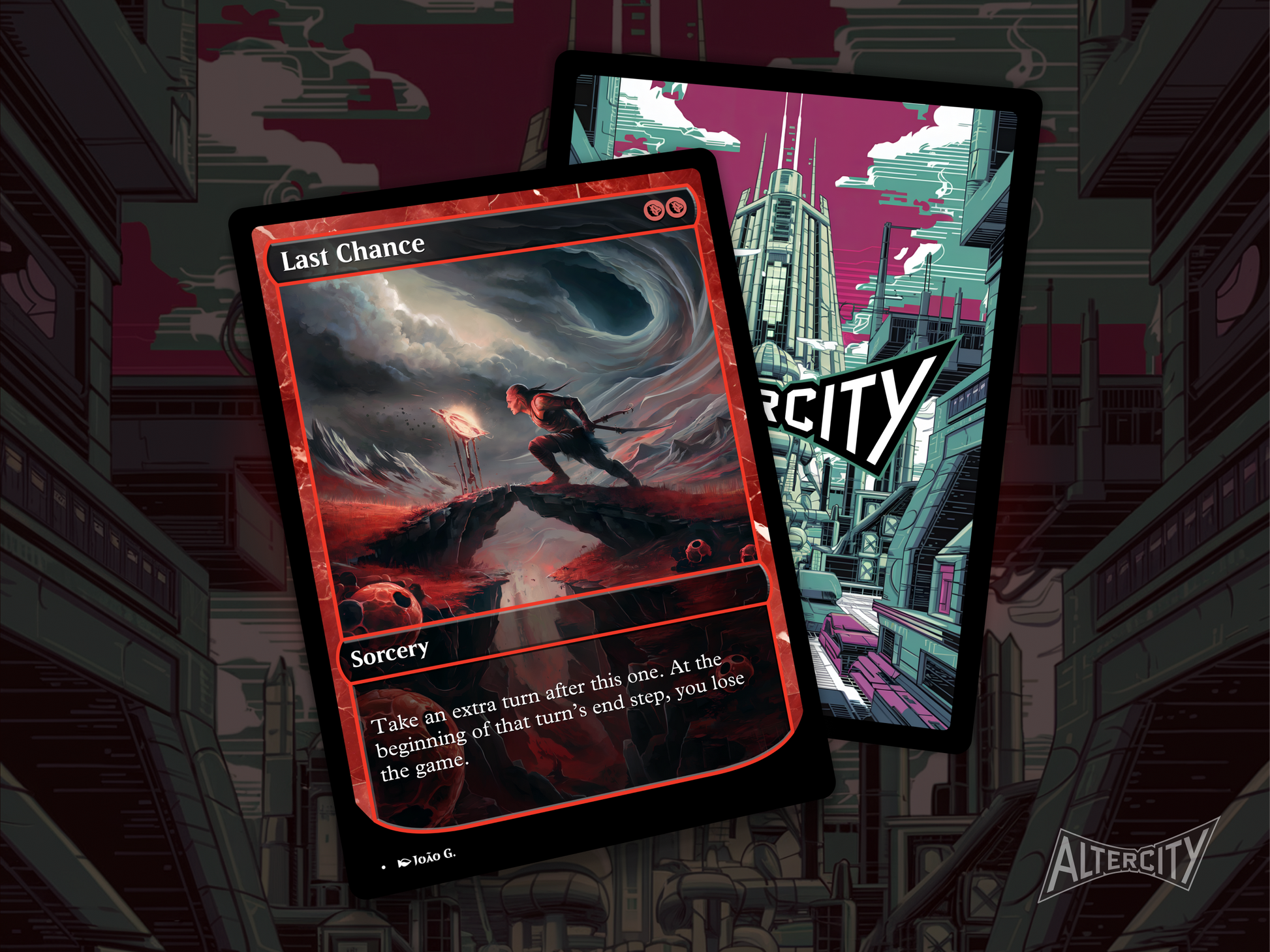 High-resolution Magic proxy of Last Chance for extra turn combo decks.