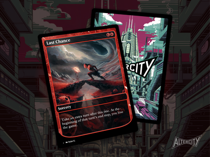 High-resolution Magic proxy of Last Chance for extra turn combo decks.