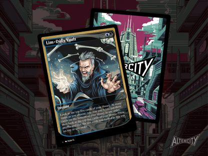 High-resolution Magic proxy of Lim-Dûl's Vault for tutor and combo decks.