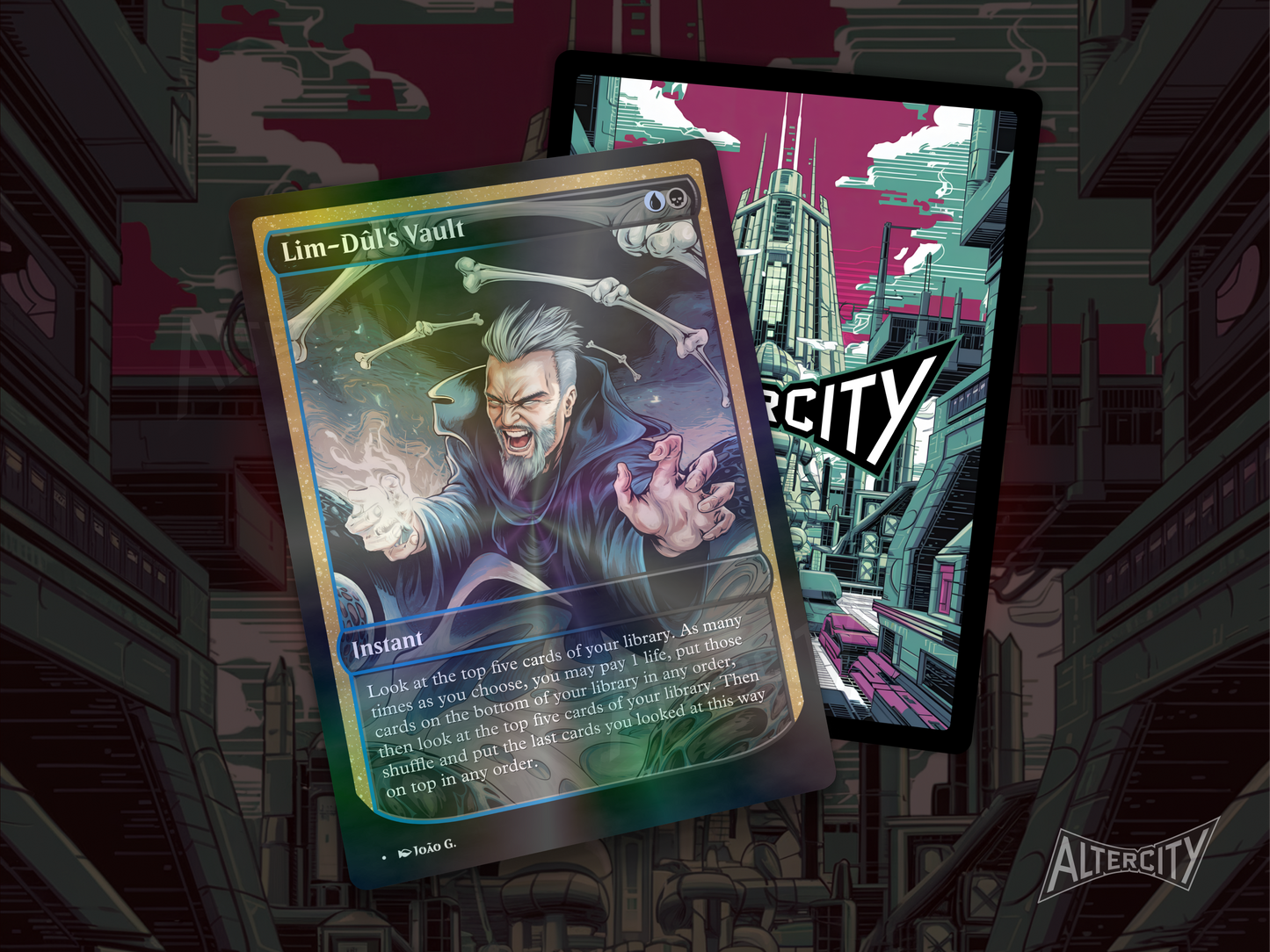 Lim-Dûl's Vault - Full Art Alter - MTG Custom Cards, Commander, Edh and Cedh High Quality Alters