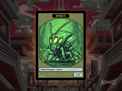 Insect 1/1 Token - Double Sided Token - MTG Custom Cards, Commander, E AlterCity Insect 1/1 Token - Double Sided Token - MTG Custom Cards, Commander, E AlterCity