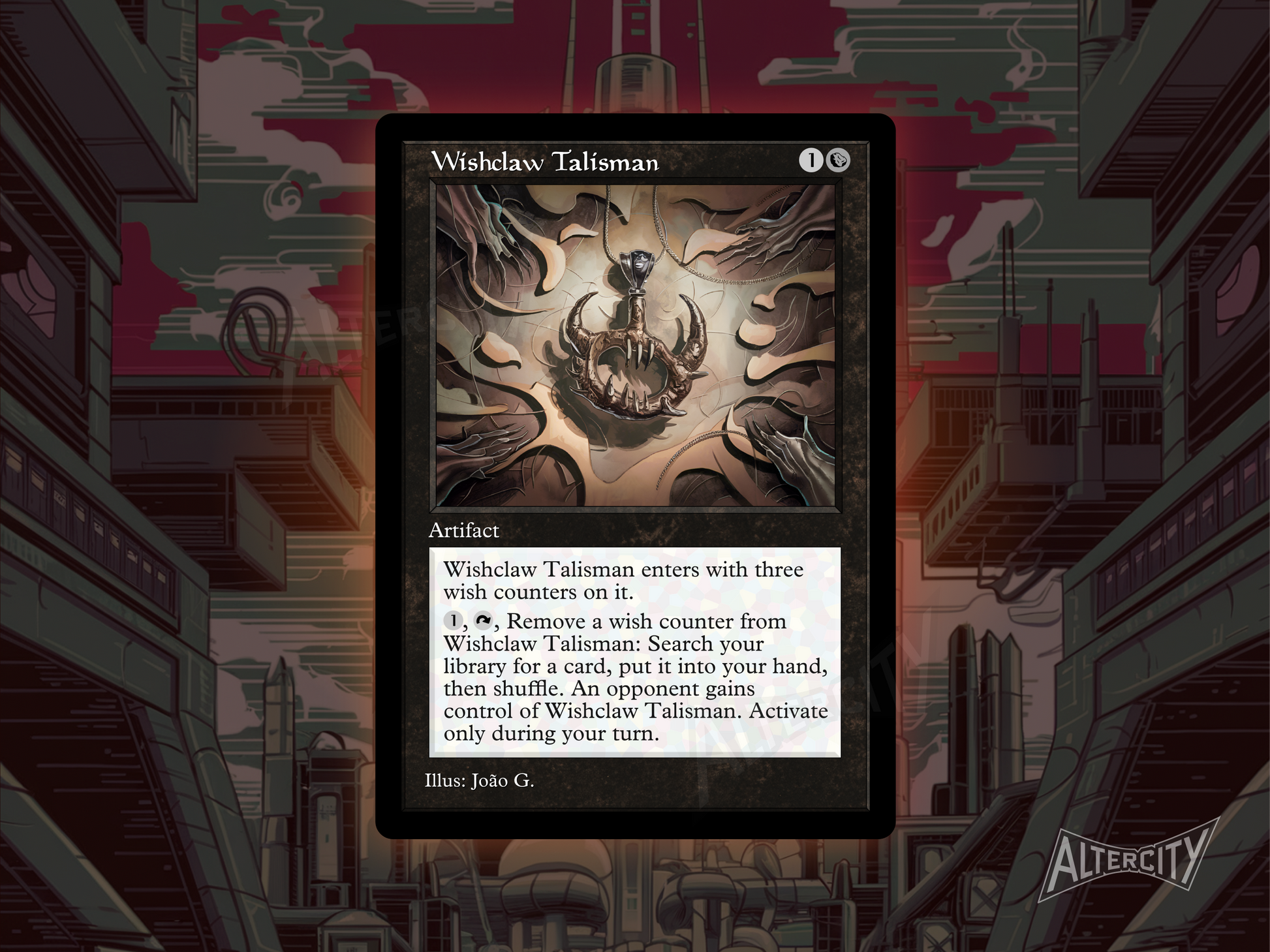 Wishclaw Talisman - Old Border Retro Frame Alter - Mtg Custom Cards, C AlterCity Wishclaw Talisman - Old Border Retro Frame Alter - Mtg Custom Cards, C AlterCity