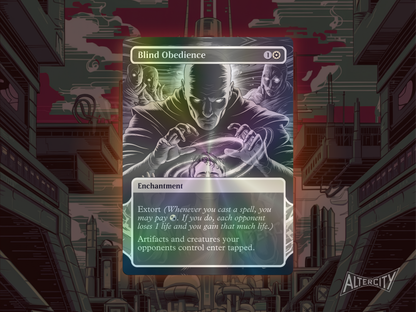 Blind Obedience - Full Art Alter - MTG Custom Cards, Commander, Edh and Cedh High Quality Alters