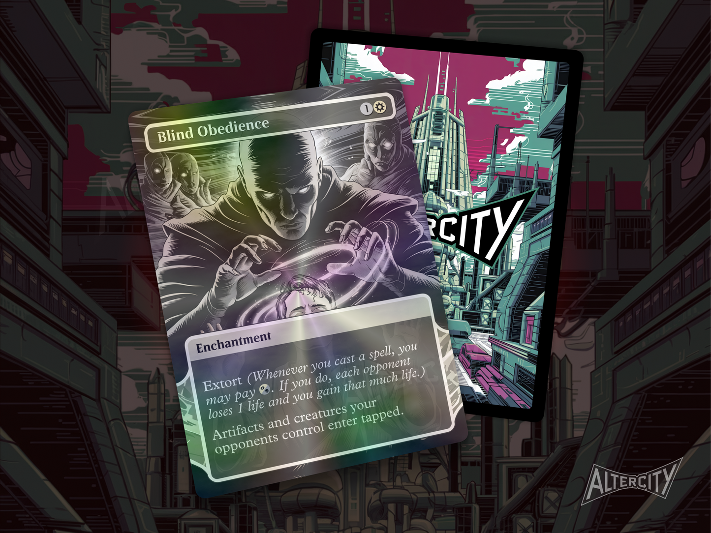 Blind Obedience - Full Art Alter - MTG Custom Cards, Commander, Edh and Cedh High Quality Alters