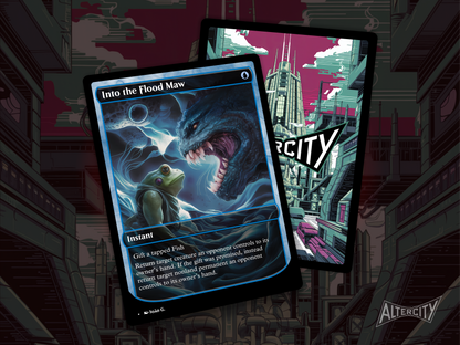 High-resolution Magic proxy of Into the Flood Maw for aggressive, evasive decks.