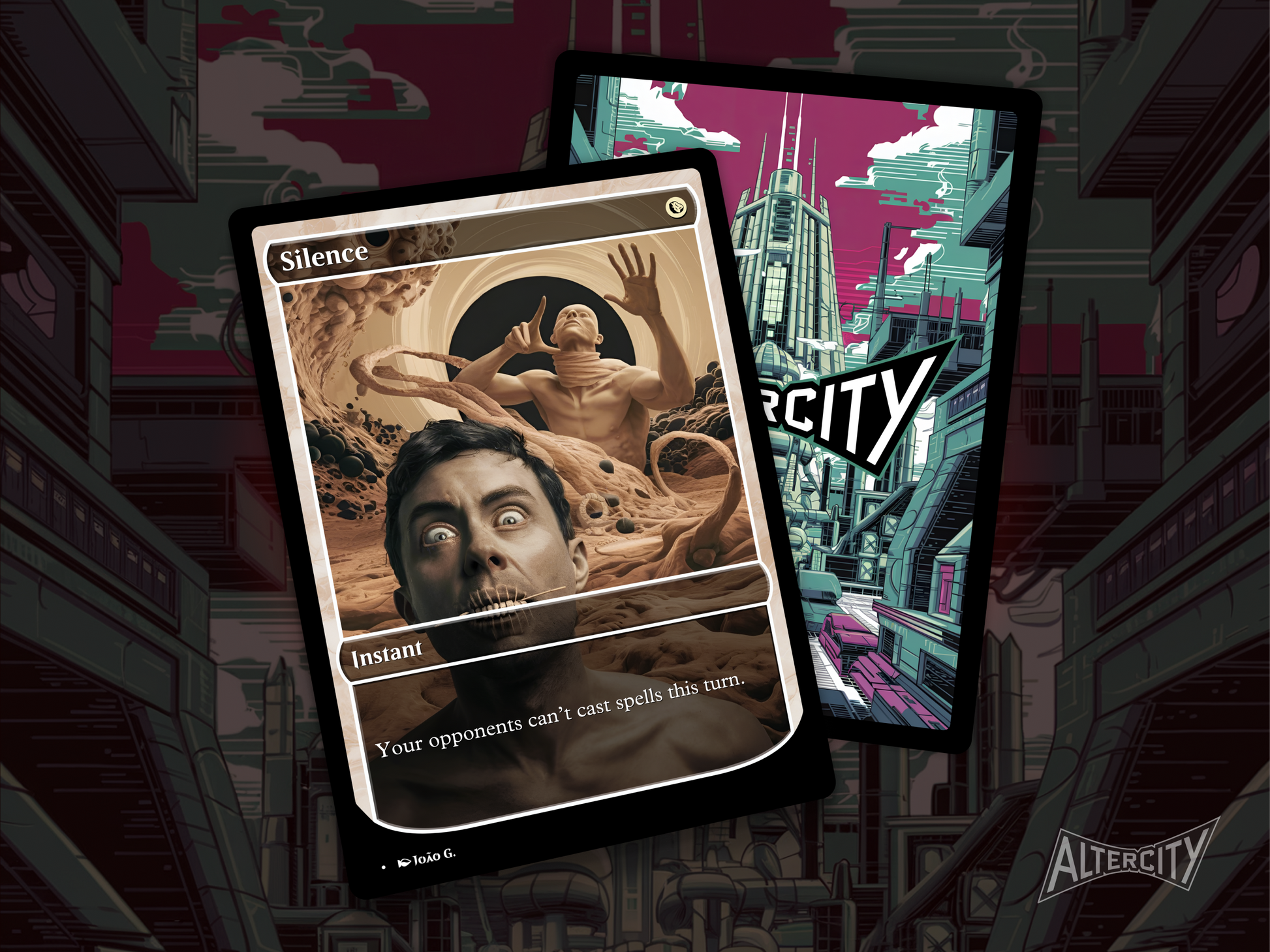 High-quality MTG proxy of Silence featuring serene altered artwork, ideal for EDH play.