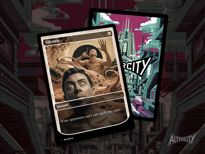 High-quality MTG proxy of Silence featuring serene altered artwork, ideal for EDH play.