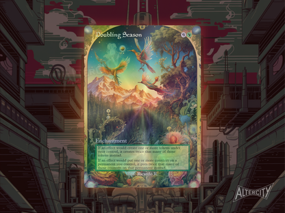 Doubling Season - MTG Custom Cards, Commander alternate art - Magic MTG Alters Full Art