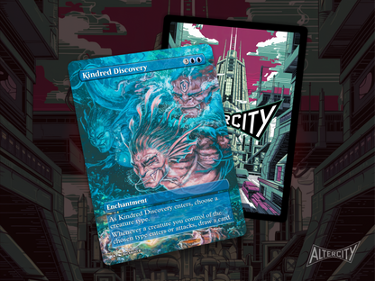Premium-quality MTG proxy of Kindred Discovery with bold new artwork, ideal for Commander play.