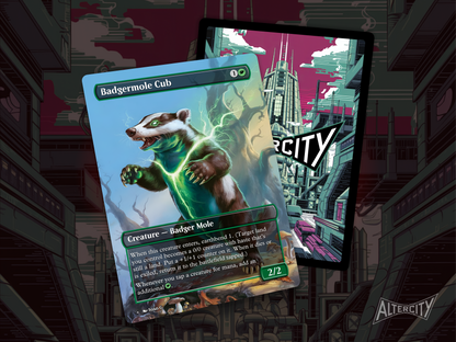 Badgermole Cub - Avatar the Last Airbender Full Art Borderless Alter Proxy - MTG Custom Cards, Commander, Edh and Cedh High Quality Alters