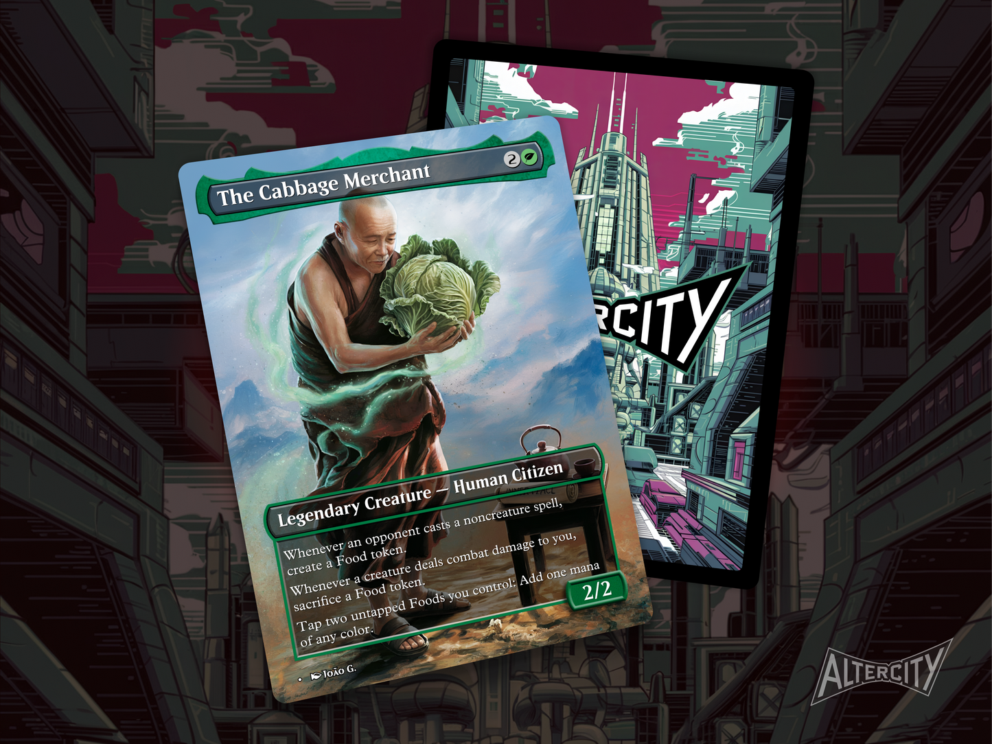 The Cabbage Merchant - Avatar the Last Airbender Full Art Borderless Alter Proxy - MTG Custom Cards, Commander, Edh and Cedh High Quality Alters