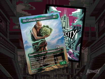 The Cabbage Merchant - Avatar the Last Airbender Full Art Borderless Alter Proxy - MTG Custom Cards, Commander, Edh and Cedh High Quality Alters