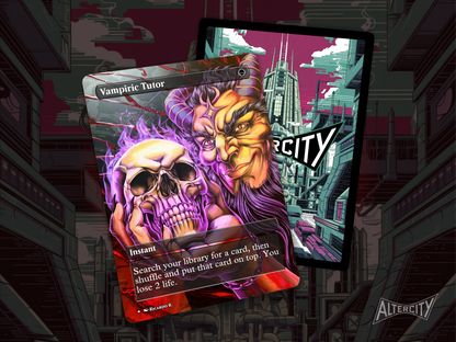 Vampiric Tutor (v2) - MTG Custom Cards, Commander alternate art - Magic MTG Alters Full Art
