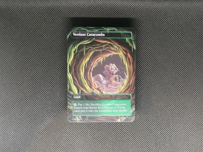 Verdant Catacombs (v1) - Full Art Fetch Land Alter - Mtg Custom Cards, Commander, Edh and cEDH High Quality Altered Proxies