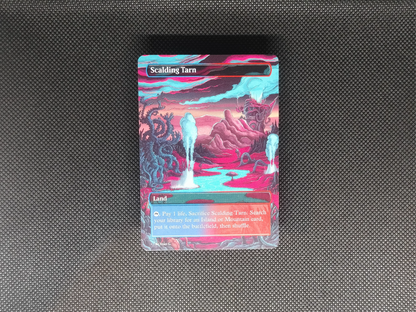 Scalding Tarn (v1) - Full Art Fetch Land Alter - Mtg Custom Cards, Commander, Edh and cEDH High Quality Altered Card