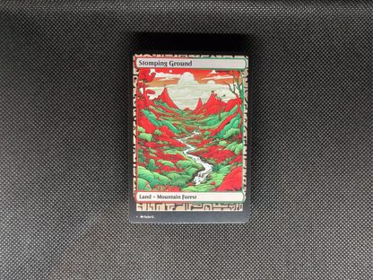 Stomping Ground (v1) - Full Art Alter - MTG Custom Cards, Commander, Edh and Cedh High Quality Altered Proxies