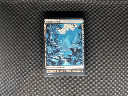Watery Grave (v1) - Full Art Alter - MTG Custom Cards, Commander, Edh and Cedh High Quality Altered Proxies