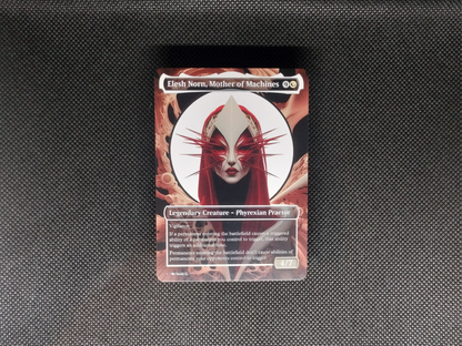 Elesh Norn, Mother of Machines (v1) - Full Art Borderless Alter - MTG Custom Cards, Commander, Edh and Cedh High Quality Alters