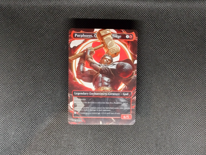 Purphoros, God of the Forge (v1) - Full Art Borderless Alter - MTG Custom Cards, Commander, Edh and Cedh High Quality Altered Proxies