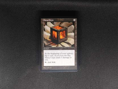Mana Crypt - Old Border Retro Frame Alter - Mtg Custom Cards, Commander, Edh and Cedh High Quality Alters