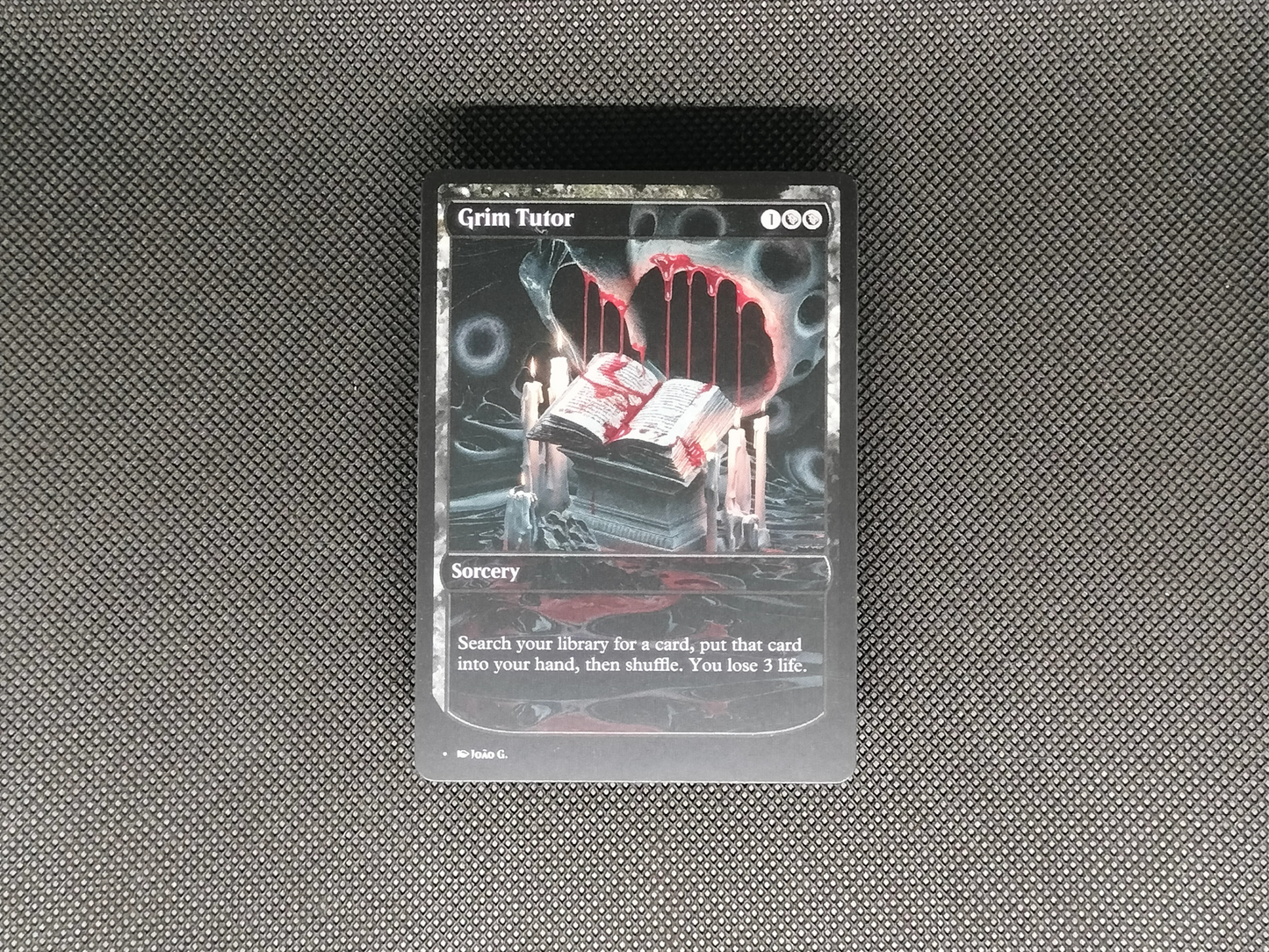 Grim Tutor - Full Art Alter - MTG Custom Cards, Commander, Edh and Cedh High Quality Alters