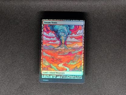 Steam Vents (v1) - Full Art Alter - Mtg Custom Cards, Commander, Edh and Cedh High Quality Altered Proxies