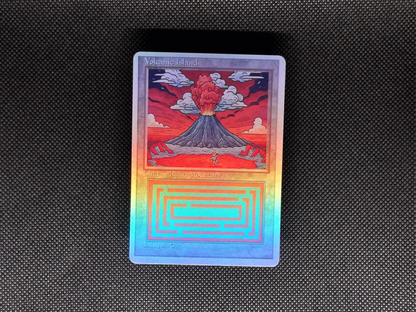 Volcanic Island (v1) - Dual Land Old School Retro Frame Alter - Mtg Custom Cards, Commander, Edh and cEDH High Quality Altered Proxies