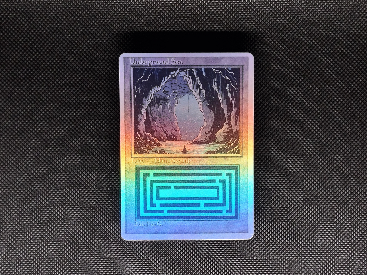 Underground Sea (v1) - Dual Land Old School Retro Frame Alter - Mtg Custom Cards, Commander, Edh and cEDH High Quality Altered Proxies