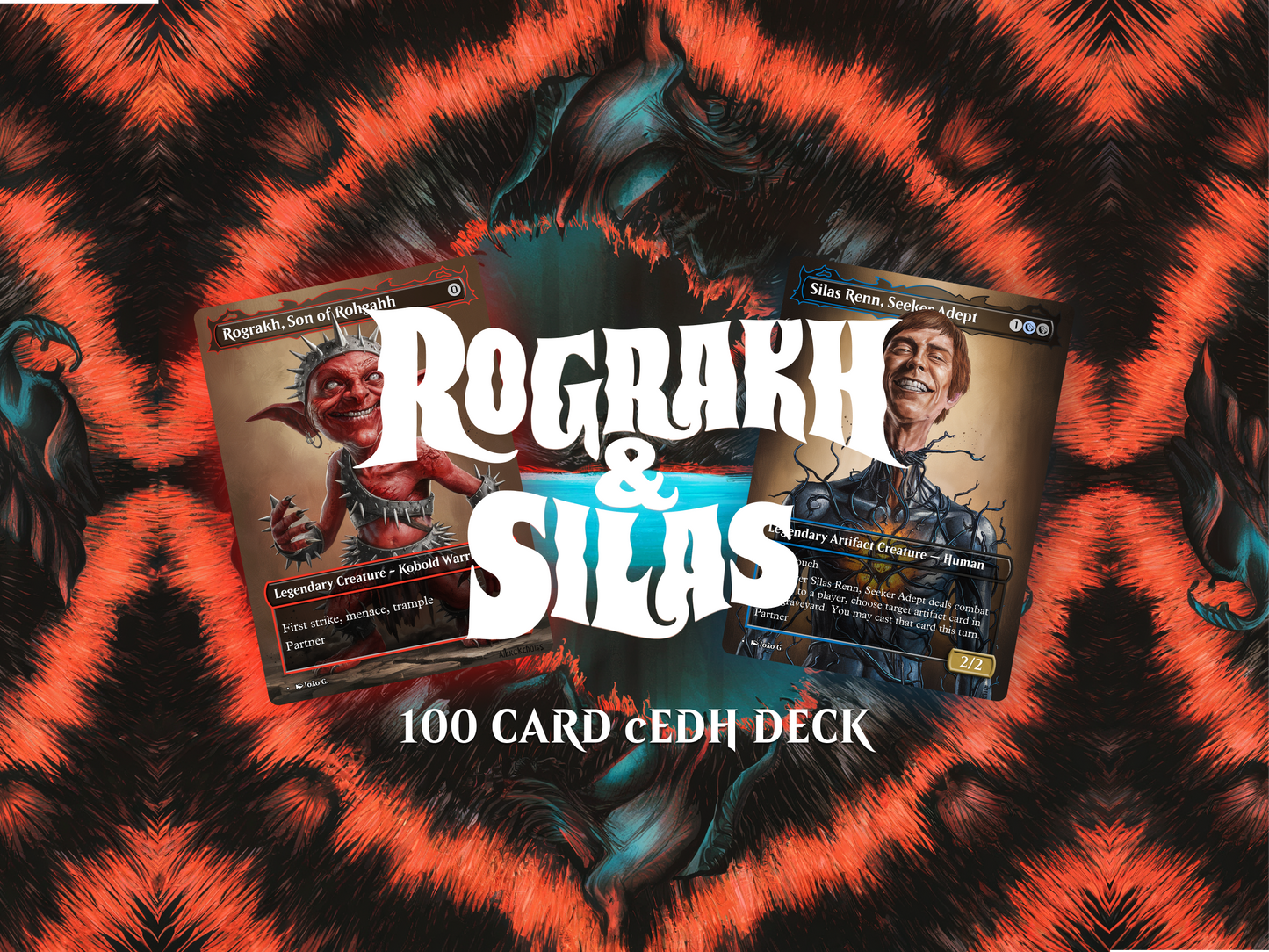 Rograkh / Silas Full Custom MTG cEDH Altered Art Commander Deck | 100 cards, 16 sideboard cards and 10 tokens - English and High Quality